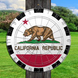 California Dartboard USA & Californien Flag /game Dartscheibe