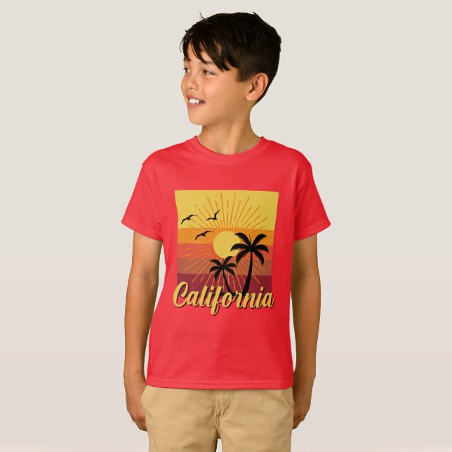 California Design - T-shirt de base pour enfants (Devant entier)