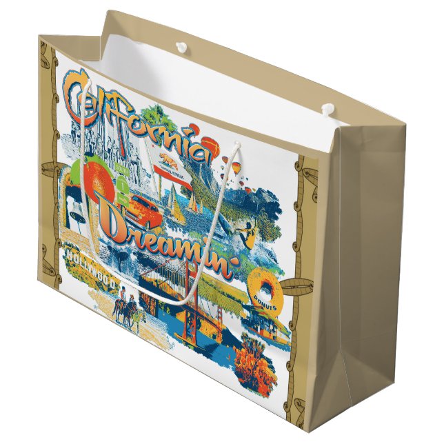 California Dream Große Geschenktüte (Vorderseite Schrägansicht)