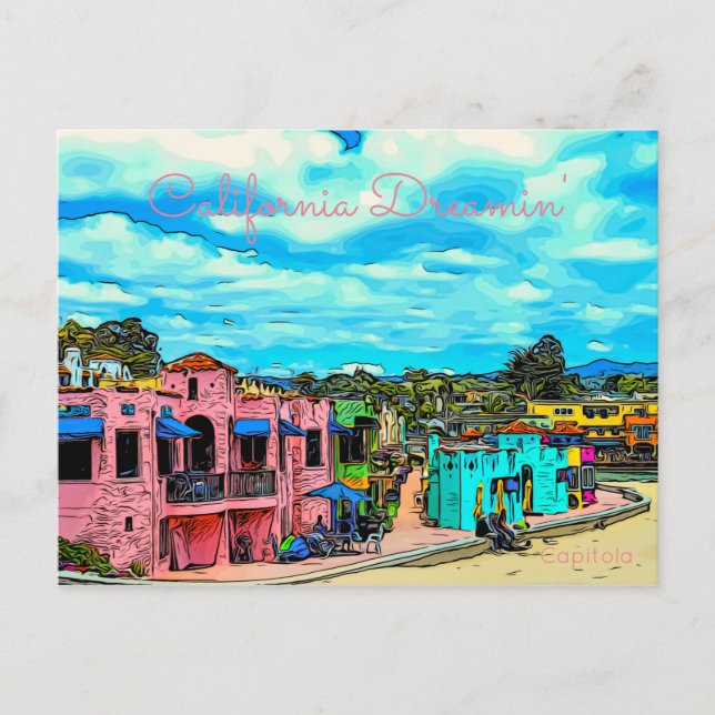 California Dreamin Capitola Coast Postkarte (Vorderseite)