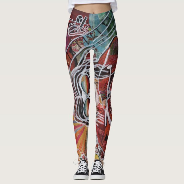 California Dreamin'- Janis Joplin Inspirierte Legg Leggings (Vorderseite)