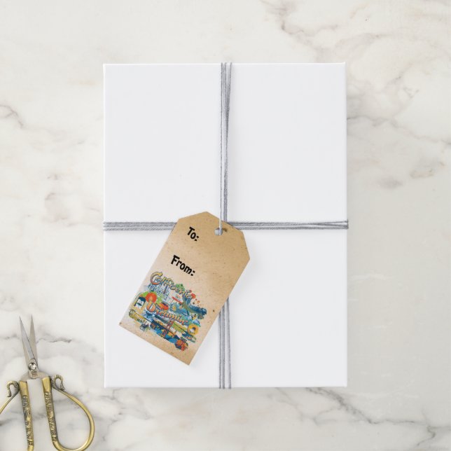 California Dreaming Geschenkanhänger (Mit Garn)