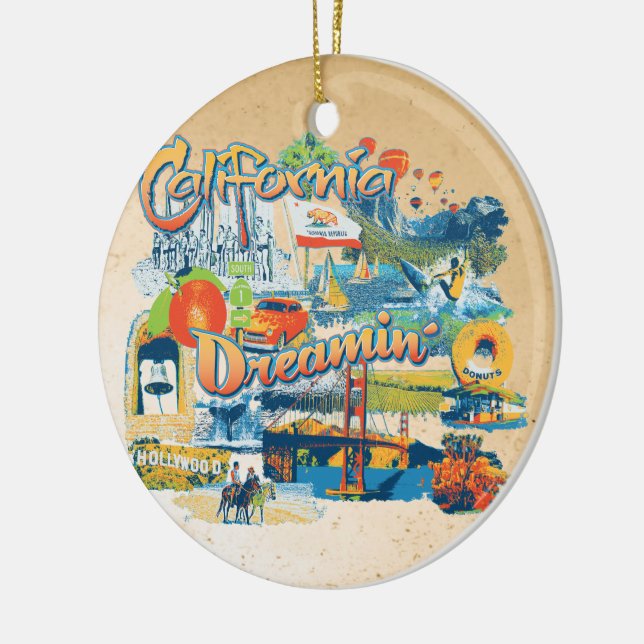 California Dreaming Keramik Ornament (Links)