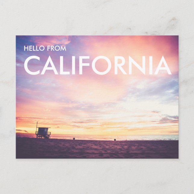 California Dreaming, Manhattan Beach bei Sunset Postkarte (Vorderseite)