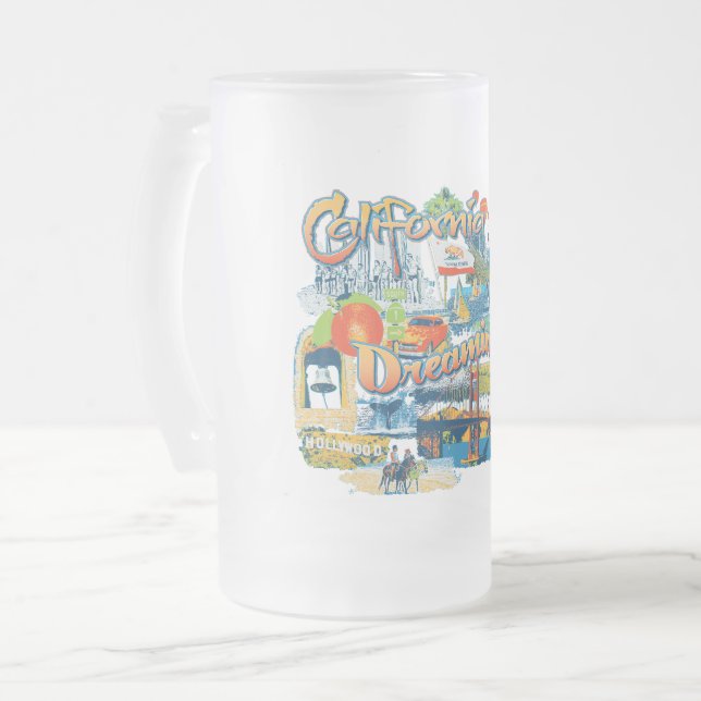 California Dreaming Mattglas Bierglas (Vorderseite Links)