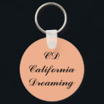 California Dreaming Monogram Schlüsselanhänger<br><div class="desc">California Dream Monogramm entworfener Schlüsselanhänger</div>