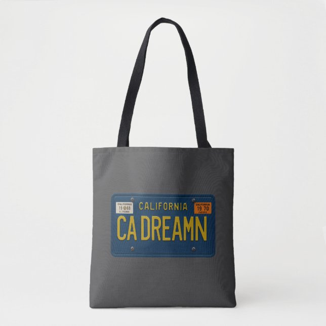 California Dreaming - Retro 1969 License Plate Tasche (Vorderseite)