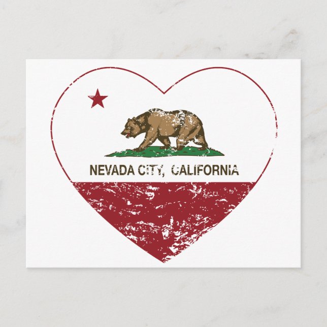 California Fahne nevada Stadt Not Postkarte (Vorderseite)
