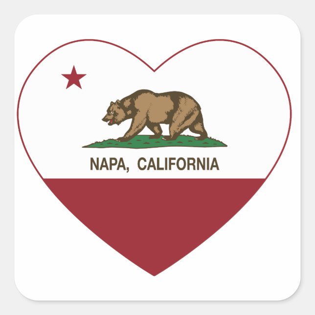 California-Fahne Quadratischer Aufkleber (Vorderseite)
