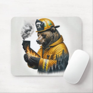 California Firefighter Bär Mousepad