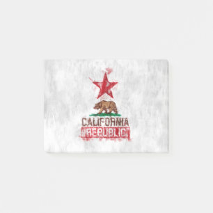 California Flag Bär im Painterly Style Post-it Klebezettel