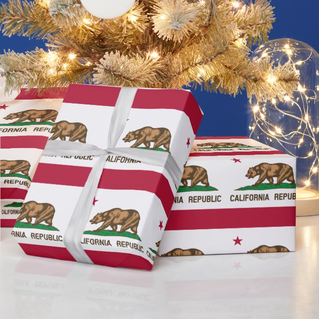 California Flag & California Gaben Amerika /sport Geschenkpapier (Feiertage)
