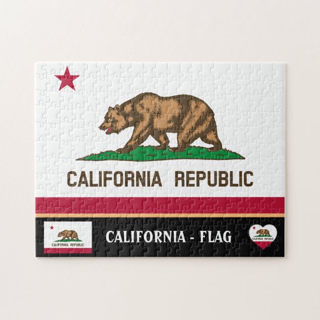 California Flag & California Staat USA/Amerika (Horizontal)