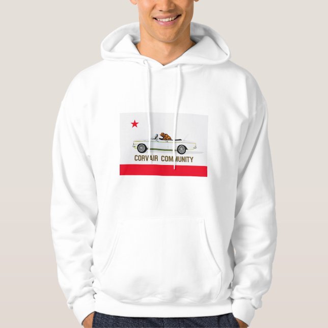 California Flag Corvair Cabrio Hoodie (Vorderseite)
