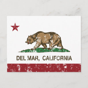 California Flag del mar in Not Postkarte
