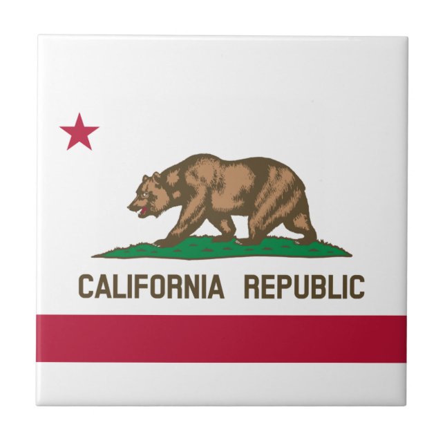 California Flag Fliese (Vorderseite)