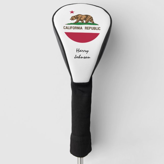 California Flag, Mit Monogramm Golf Clubs Covers,  Golf Headcover (Vorderseite)