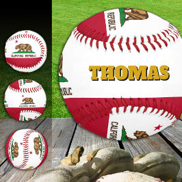 California Flag, Monogramm / Baseball Balls