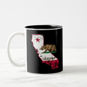 California Flag Patriotic Zweifarbige Tasse