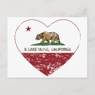 California Flag S. See, das Herz bekümmert Postkarte