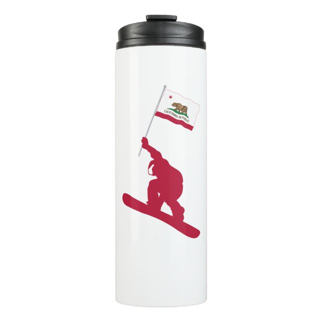 California Flag Snowboard Thermosbecher (Vorderseite)