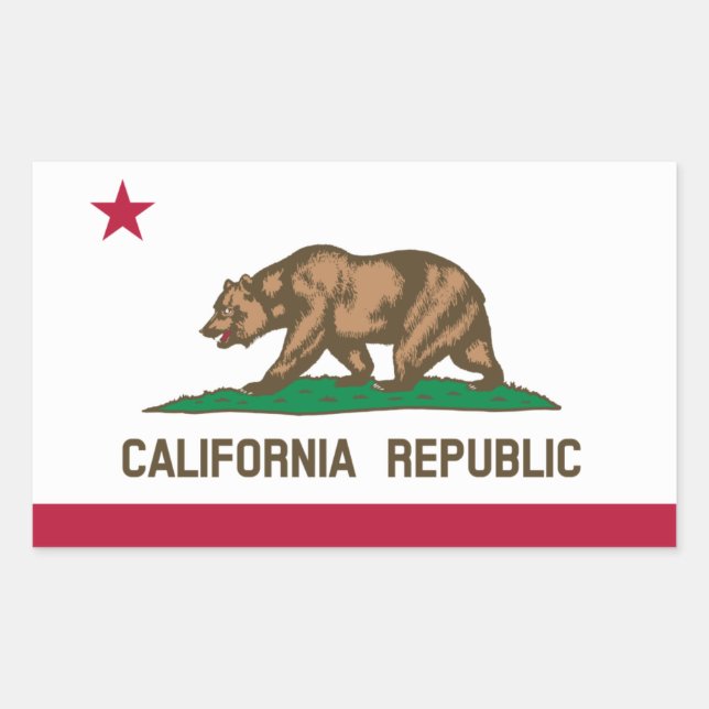 California* Flag Sticker   Drapeau de Californie (Vorderseite)