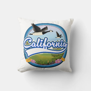 California-Gänse-Urlaub-Logo Kissen