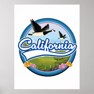 California-Gänse-Urlaub-Logo Poster