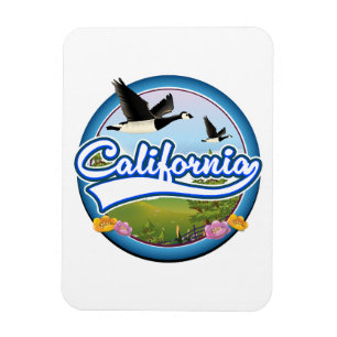 California Gänse Urlaubslogo Magnet