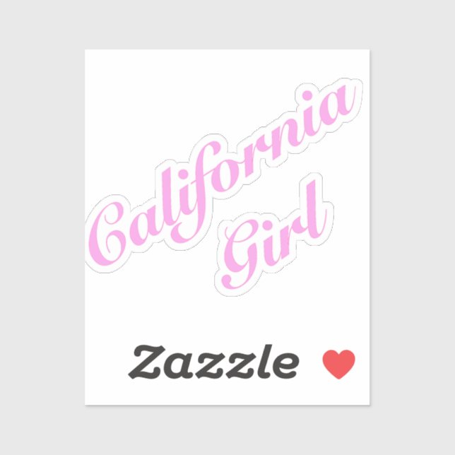 California Girl Aufkleber (Blatt)