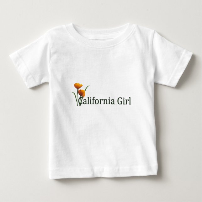 California Girl Poppies 2 Säuglinge LS T - Shirt (Vorderseite)