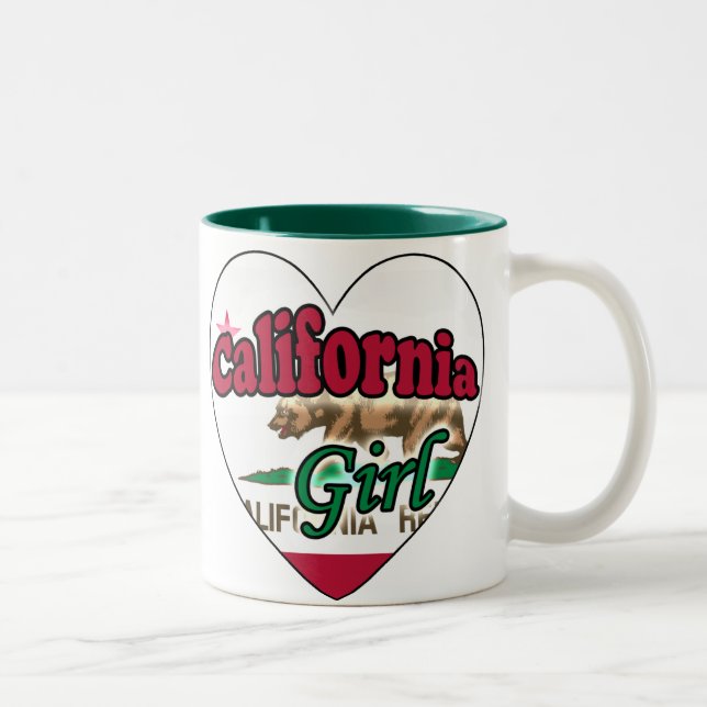 California Girl Zweifarbige Tasse (Rechts)