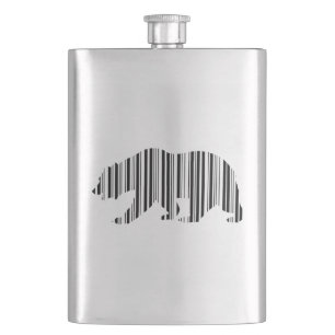 CALIFORNIA GOLDEN BEAR BAR CODE Design Flachmann