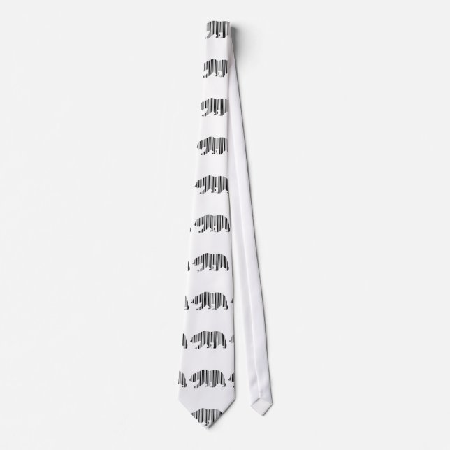CALIFORNIA GOLDEN BEAR BAR CODE Design Krawatte (Vorderseite)