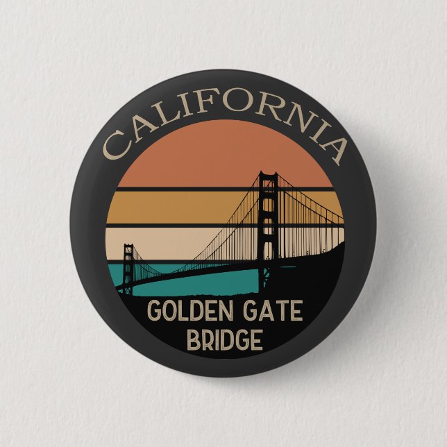 California Golden Gate Bridge Button (Vorderseite)
