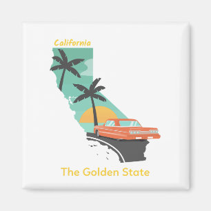 California Golden State Drive Magnet