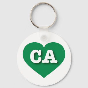 California Green Heart - I Liebe CA Schlüsselanhänger