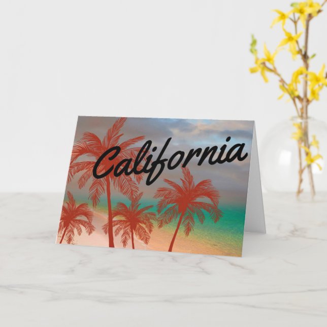 California Grußkarte Karte (Gelbe Blume)
