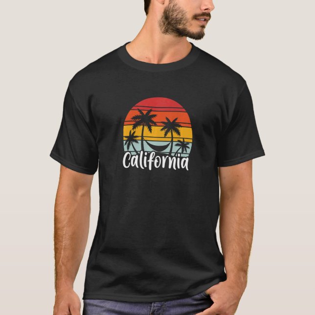 California Hammock Sommerurlaub Holiday Palm Tr T-Shirt (Vorderseite)
