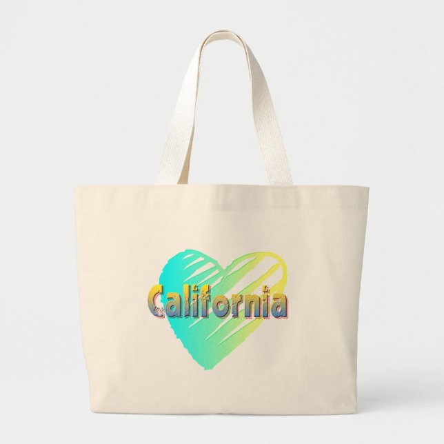 California Heart Jumbo Stoffbeutel (Vorne)