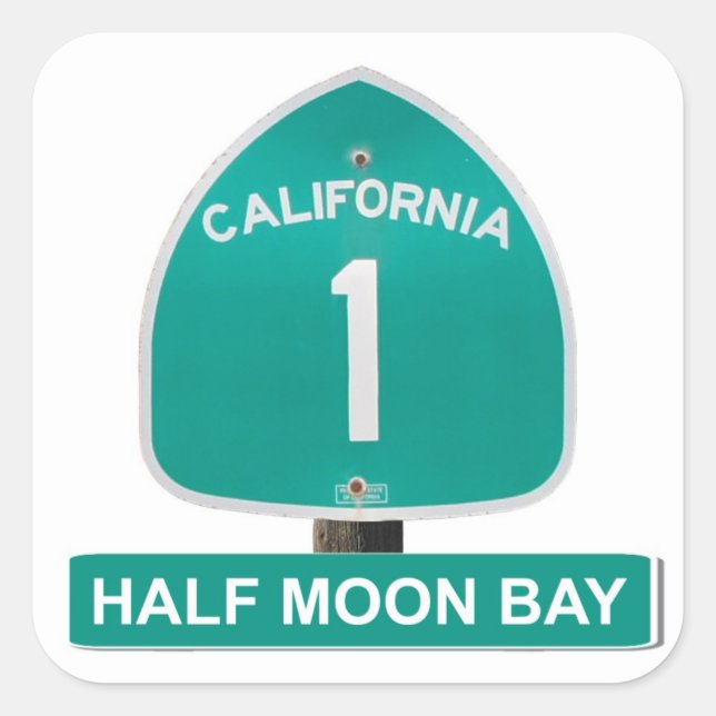 California Highway 1 Halbe Moon Bay Stickers (Vorderseite)
