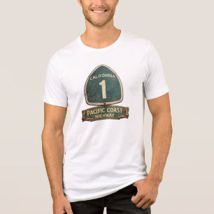 California Highway eins Pacific Coast Highway Tri-Blend Shirt