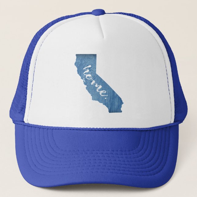 California Home Wood Grain Truckerkappe (Vorderseite)