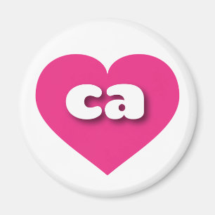 California hot pink heart - I Liebe ca Magnet