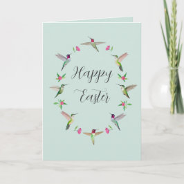 California Hummingbirds Happy Easter Karte
