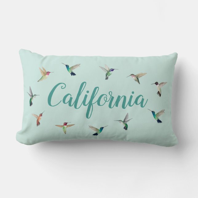 California Hummingbirds Lendenkissen (Vorderseite)