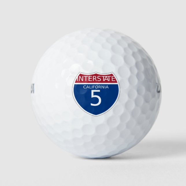 California Interstate 5 - Zeichen Golfball (Vorderseite)