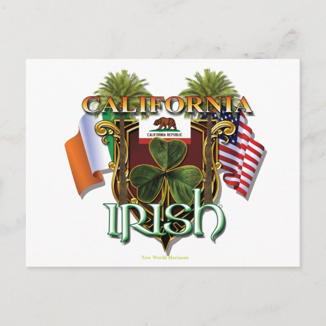 California Irish Pride Postkarte (Vorderseite)