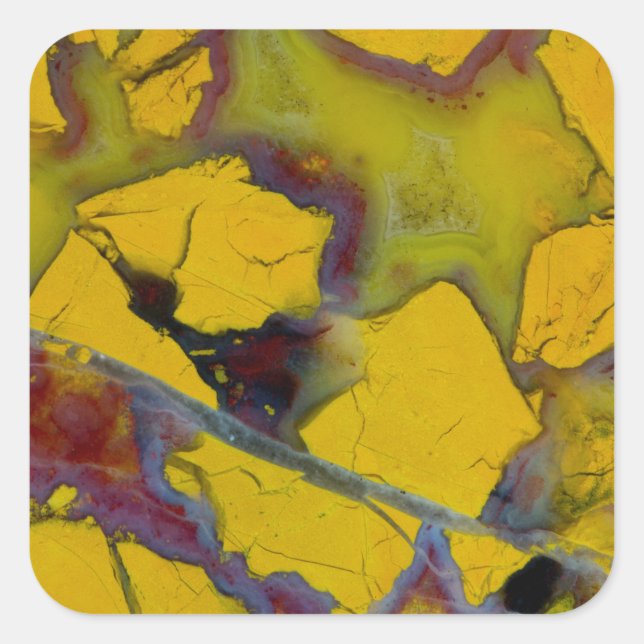 California Jasper Quadratischer Aufkleber (Vorderseite)
