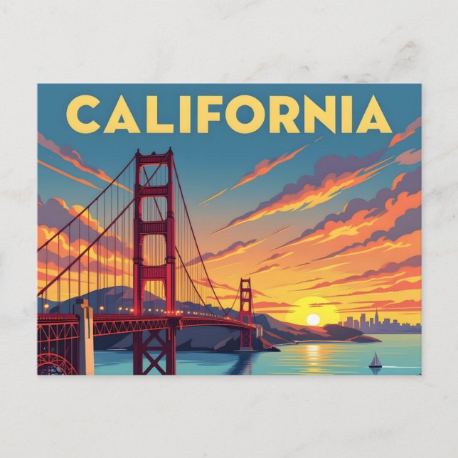 California Keepsake | The Golden Gate Bridge Postkarte (Vorderseite)